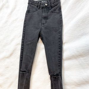 ZARA black skinny jeans - knee rips